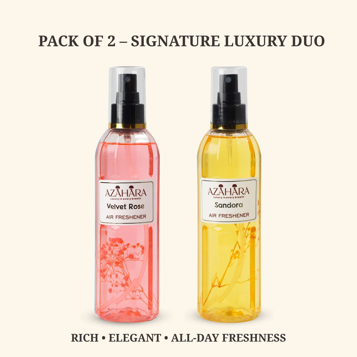 Velvet Rose & Sandora Air Freshener Combo | Pack of 2