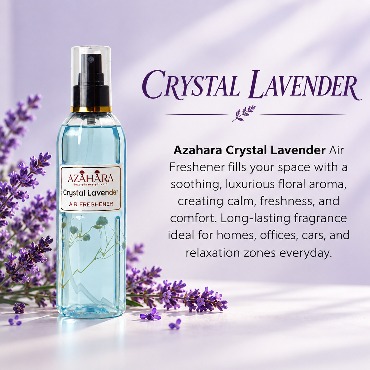 Divine Jasmine & Crystal Lavender Air Freshener Combo | Pack of 2