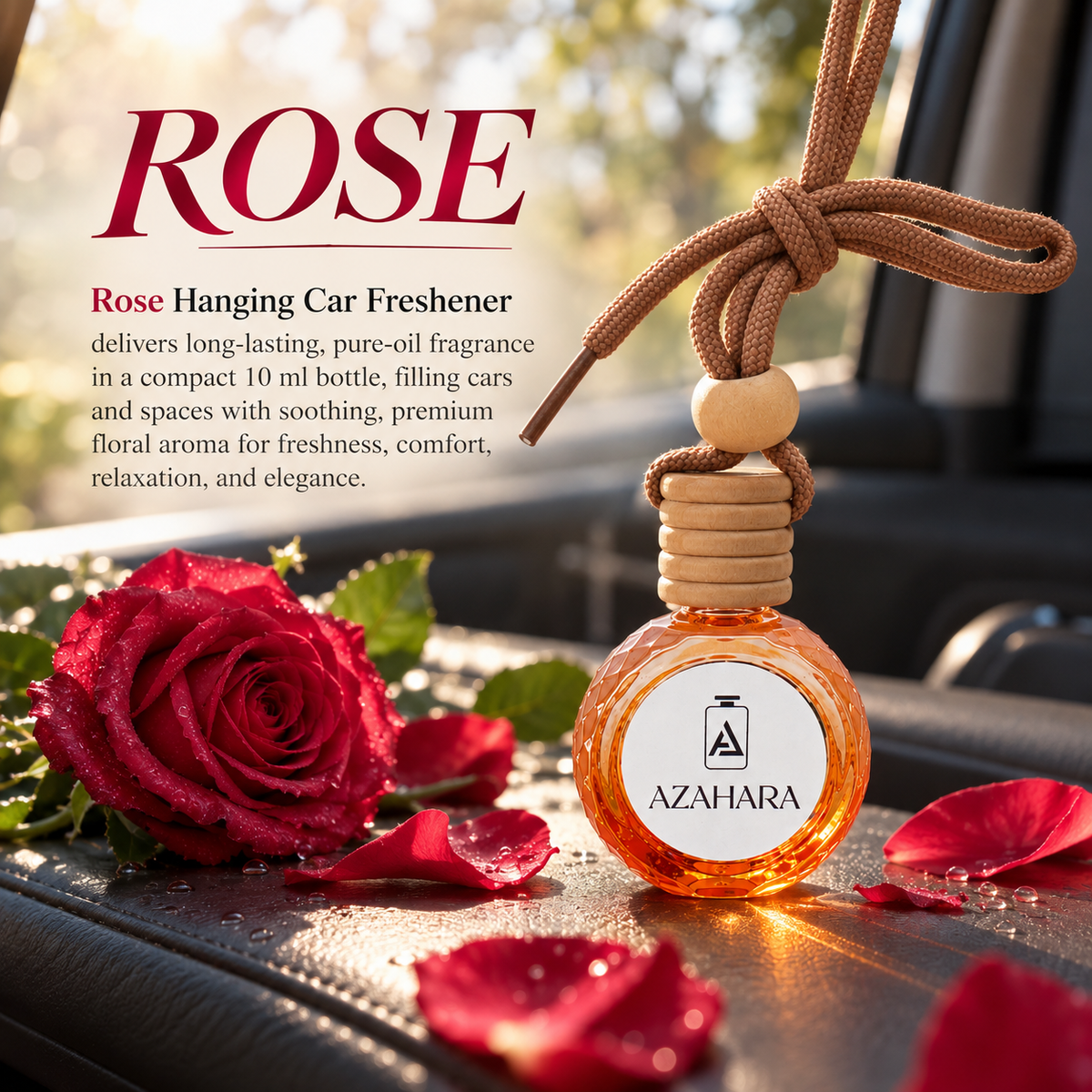 Rose | Hanging Car Freshener | 10 ml